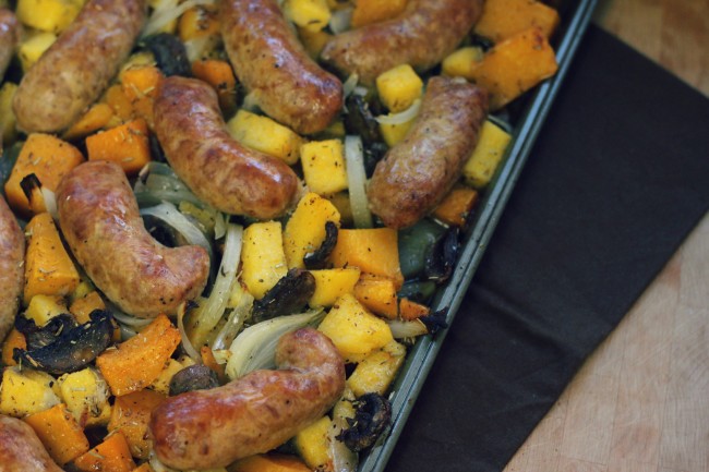 Roasted Sausage, Polenta and Squash Recipe