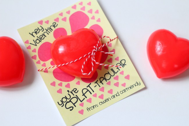 Heart Splat Ball Valentines