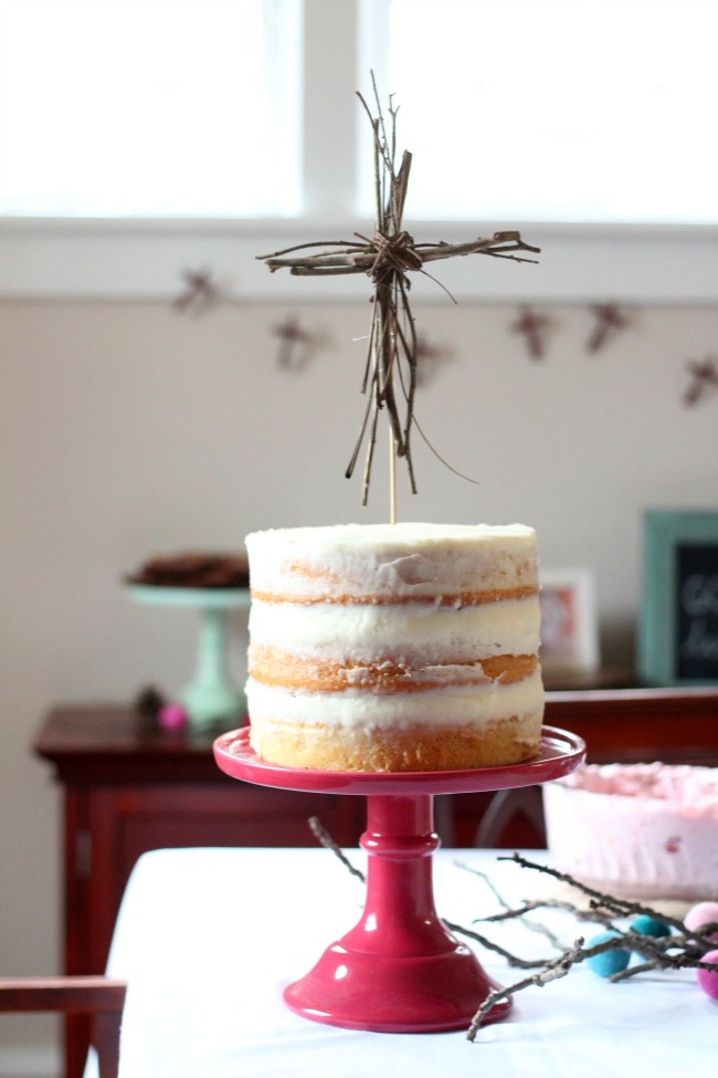 Winter Baptism Celebration - Cross Cake Topper