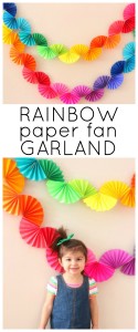 Rainbow Fan Garland - easy DIY party decoration!