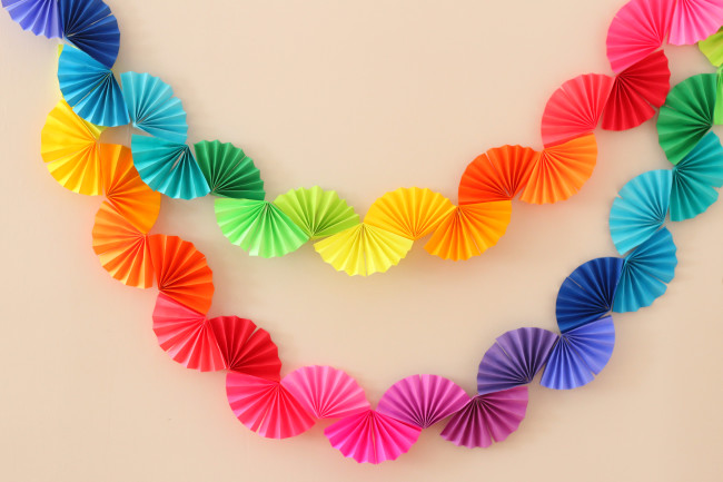 Rainbow Paper Garland - DIY Party Decoration