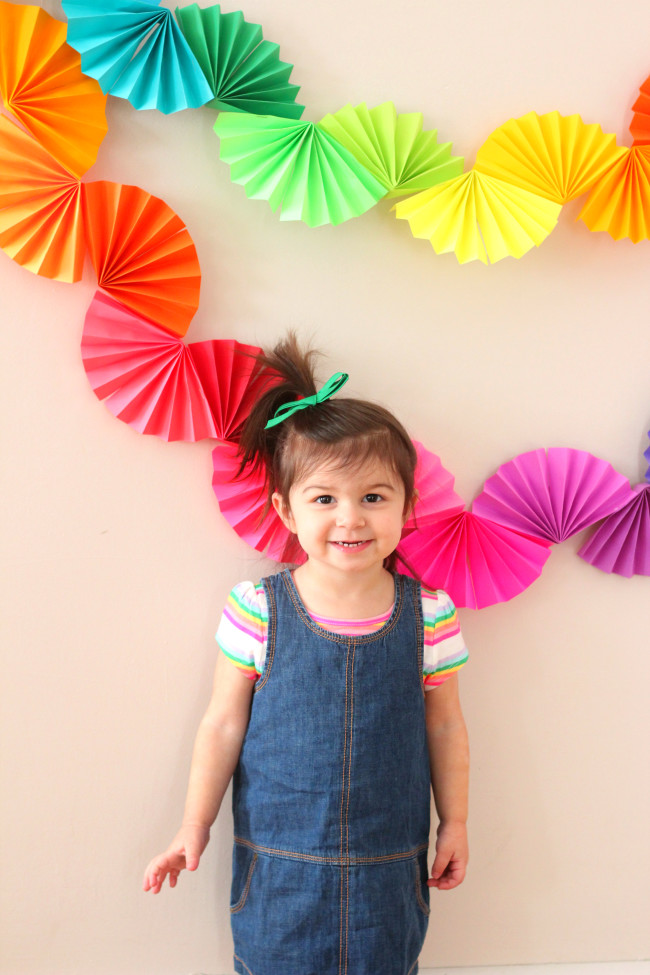 Rainbow Paper Garland - DIY Party Decoration