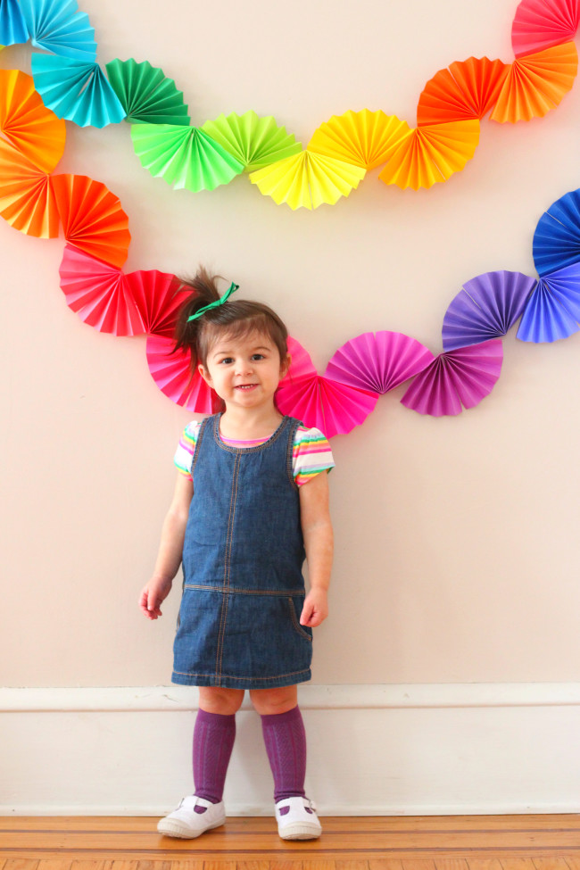 Rainbow Paper Garland - DIY Party Decoration