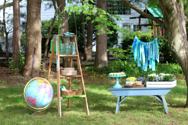 Earth Day Party - outdoor setup