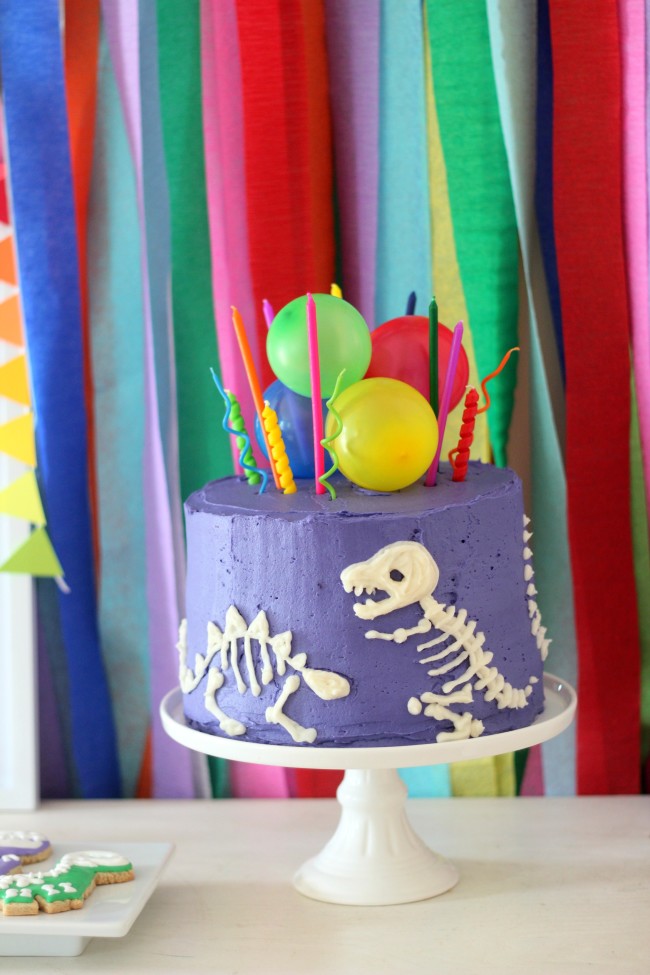 Dinosaur Fossil Birthday Party - a rainbow dino dig celebration!