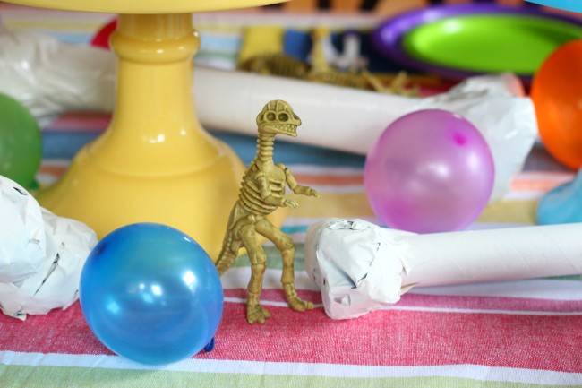 Dinosaur Fossil Birthday Party - a rainbow dino dig celebration!