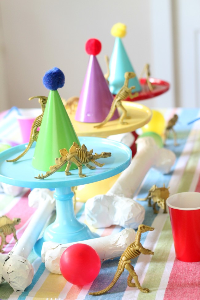 Dinosaur Fossil Party - a rainbow dino dig birthday!