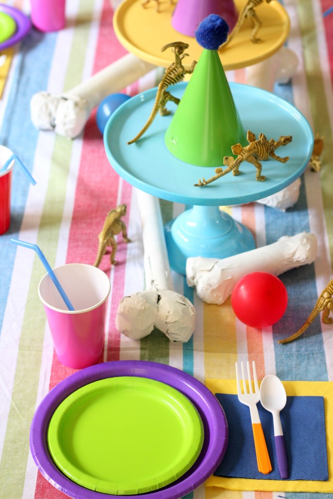 Dinosaur Fossil Party - a rainbow dino dig birthday!