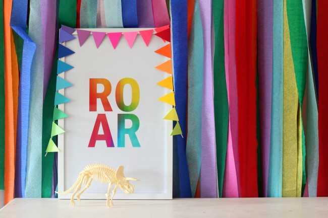 Dinosaur Fossil Birthday Party - a rainbow dino dig celebration!