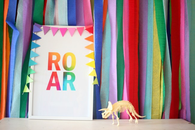 Dinosaur Fossil Birthday Party - a rainbow dino dig celebration!