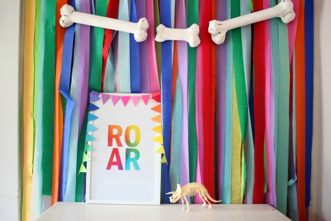 Dinosaur Fossil Birthday Party - a rainbow dino dig celebration!