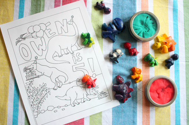 Dinosaur Fossil Birthday Party - a rainbow dino dig celebration!