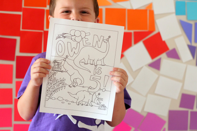 Dinosaur Fossil Birthday Party - a rainbow dino dig celebration!