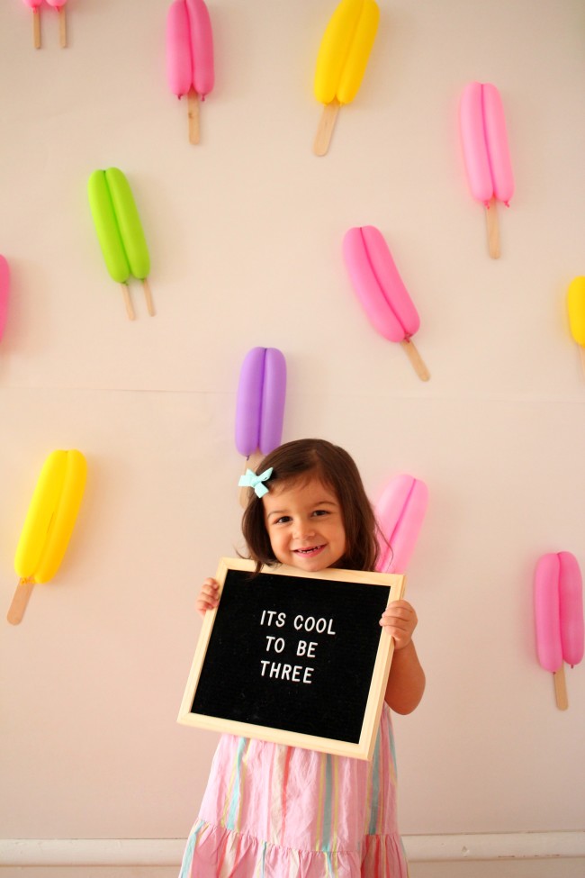 Popsicle Party for Birthday Girl - It's COOL to Be Three!