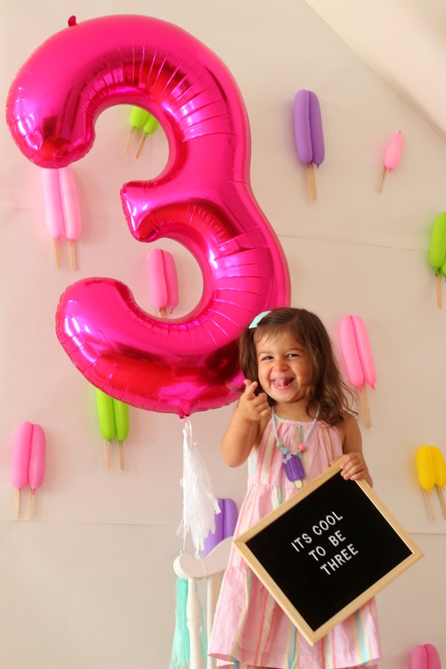 Popsicle Party for Birthday Girl - It's COOL to Be Three!