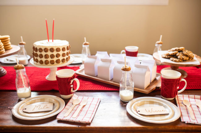 Cookies and Milk Party Table