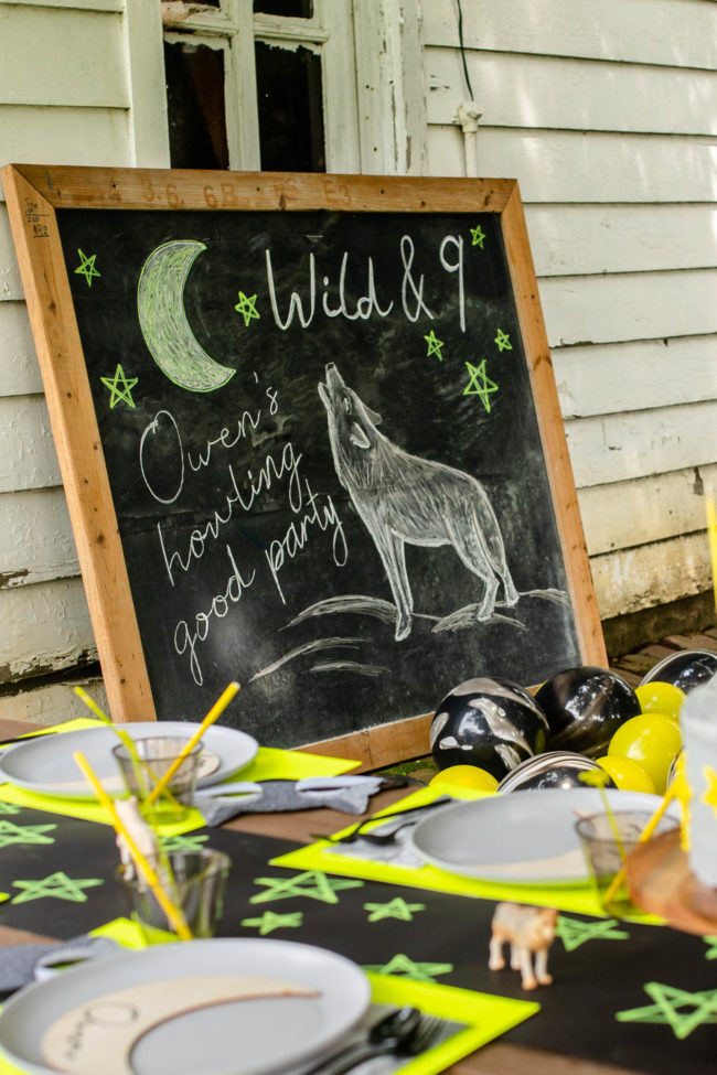 wolf theme birthday party