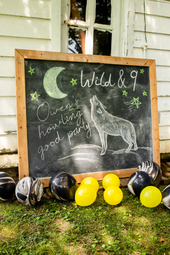 wolf theme birthday party