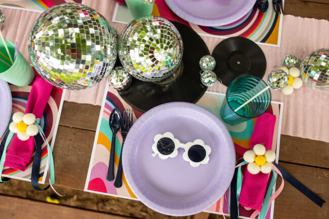 Groovy retro dance party tabletop